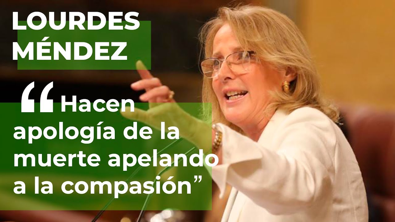 Lourdes Méndez destapa el cinismo progre que rodea al debate de la eutanasia